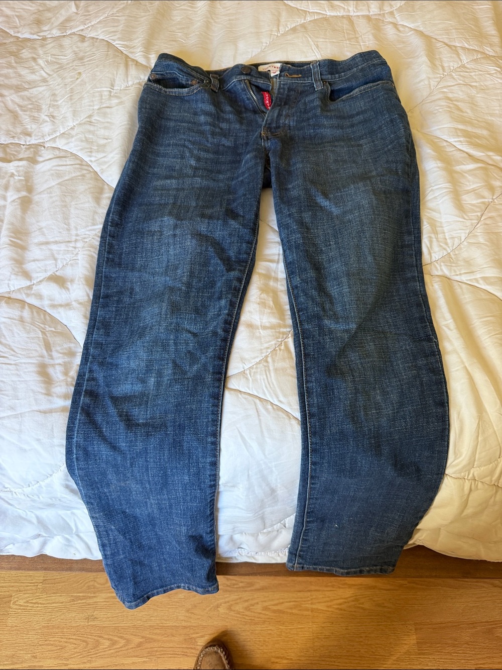 Lucky Brand Women's Dark Blue Boyfriend Jeans